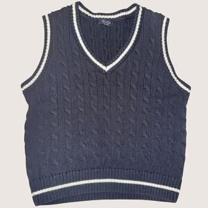Brandy Melville Cable Knit Sweater Vest John Galt Women's One Size Y2K Preppy